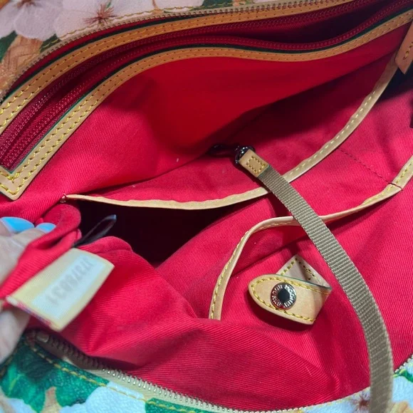 Dooney & Bourke Floral Double Handles Large Tote Shoulder Bag EUC - Picture 11 of 13